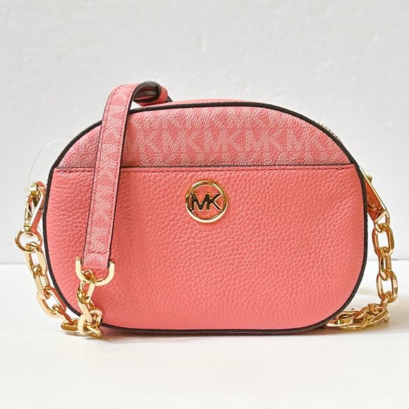 Michael Kors Handbags - Michael Kors Jet Set Glam Small MINI Oval Camera Crossbody Bag MK Tea Rose